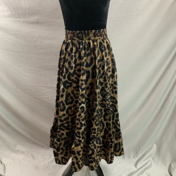 Leopard Print Ruffle Hem Skirt - Picture 7 of 7